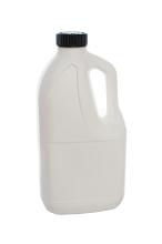 a plain white bleach bottle isolated on white