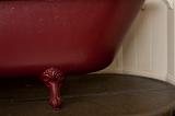 decortaive foot on an old style cast iron bath tub