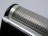 close up on an electric shaver foil and beard trimmer