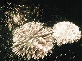 motion blurred firework explosions