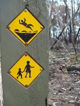 outdoor leisure, sign on a nature trail