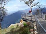 taking in the mountain view from a lookout high in the grampian mountains, australia