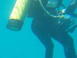 abstract blurred image of scuba diving