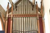 pipes on a small church organ