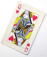 the queen of hearts playing card