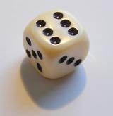 a lucky dice roll, a score of 6
