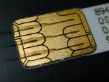 Metal contacts on the back of a sim cad or credit card smart chip